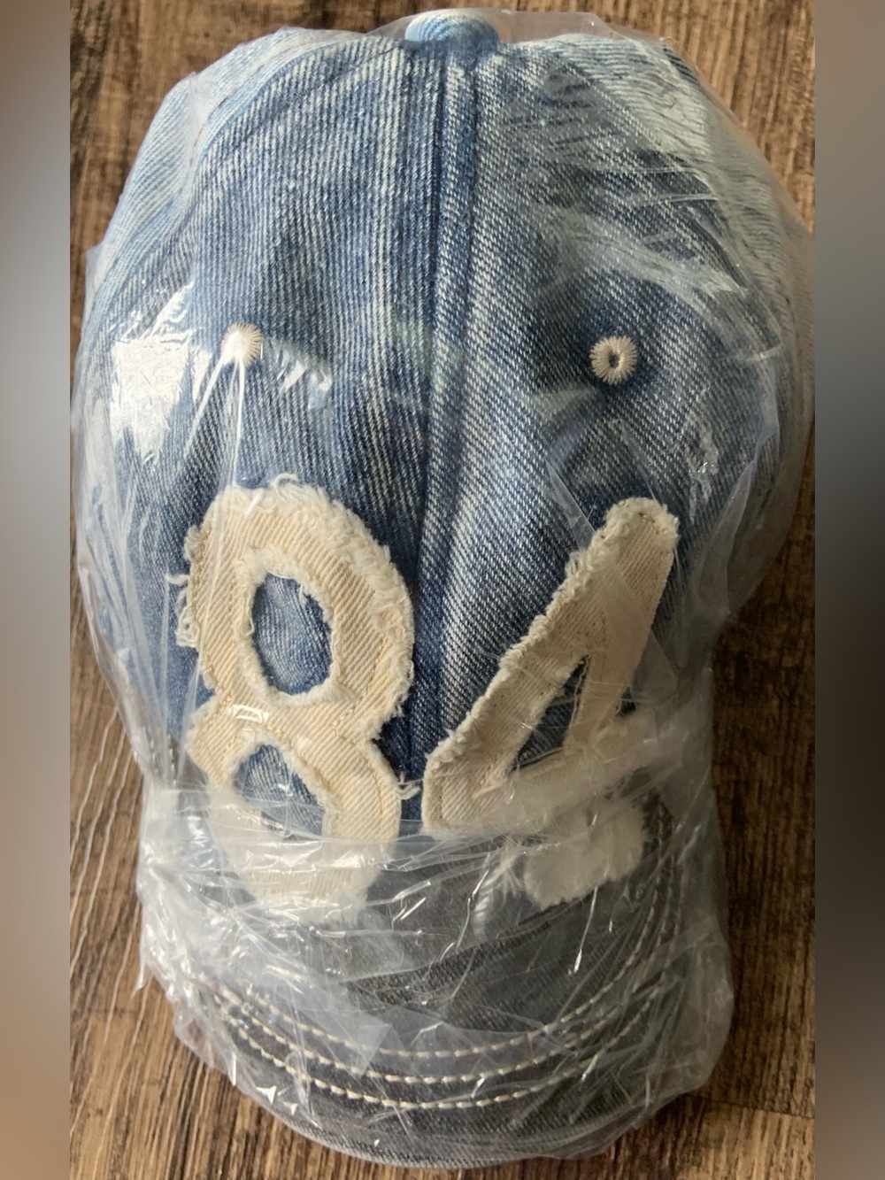 FP MOVEMENT by FREE PEOPLE ~ Hollie Varsity Denim Baseball Hat ~ Denim ~ NWT** - Picture 3 of 16